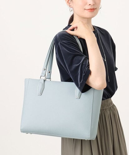 BPBGD61160 MK MICHEL KLEIN BAG [2WAY/A4収納可]合成皮革エンボスビジネストート