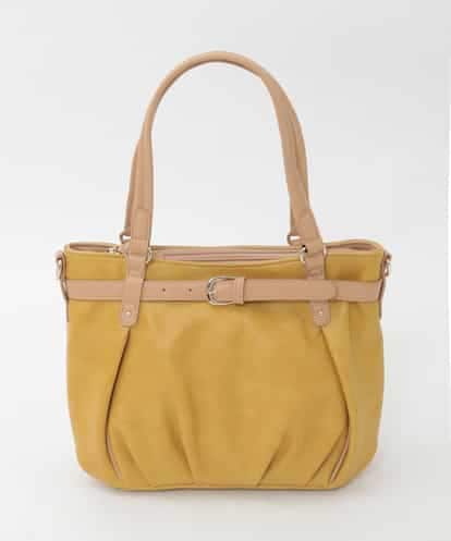 BPCAG80170 MK MICHEL KLEIN BAG [2WAY]フロントベルトタックデザイントートバッグ