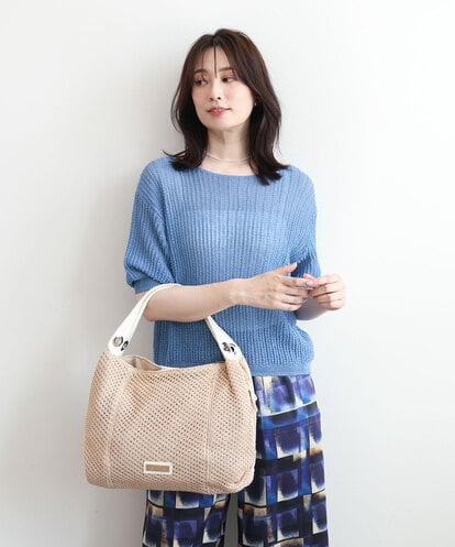 BPCGD42170 MK MICHEL KLEIN BAG サイドファスナーメッシュデザイントートバッグ