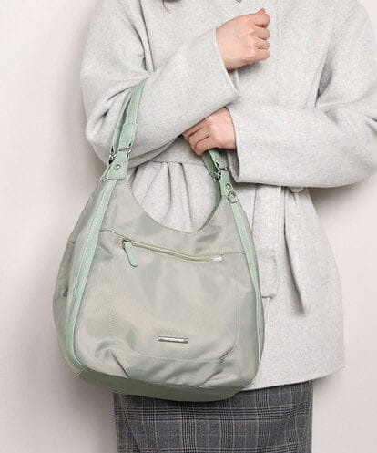 BPRAG11150 MK MICHEL KLEIN BAG [2WAY]異素材ジョイントラウンドナイロントート