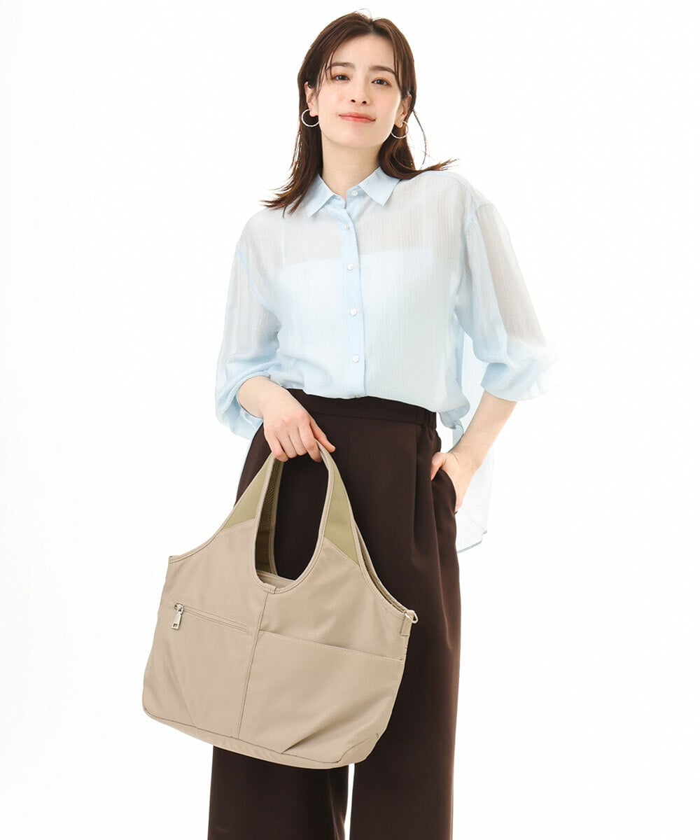 BPRGD42160 MK MICHEL KLEIN BAG(MK ミッシェルクラン バッグ) [撥水/2WAY]くり手トラベルバッグ ベージュ
