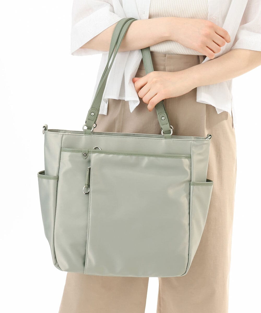 BPRGD84190 MK MICHEL KLEIN BAG(MK ミッシェルクラン バッグ) [2WAY/A4収納可]多機能ポケットナイロントートバッグ グリーン