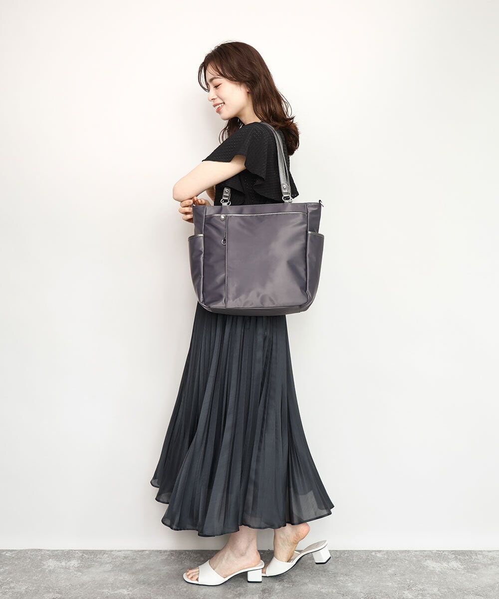 BPRGD84190 MK MICHEL KLEIN BAG(MK ミッシェルクラン バッグ) [2WAY/A4収納可]多機能ポケットナイロントートバッグ グリーン