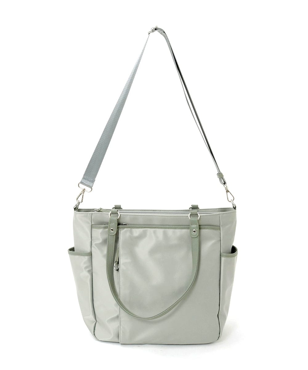 BPRGD84190 MK MICHEL KLEIN BAG(MK ミッシェルクラン バッグ) [2WAY/A4収納可]多機能ポケットナイロントートバッグ グリーン