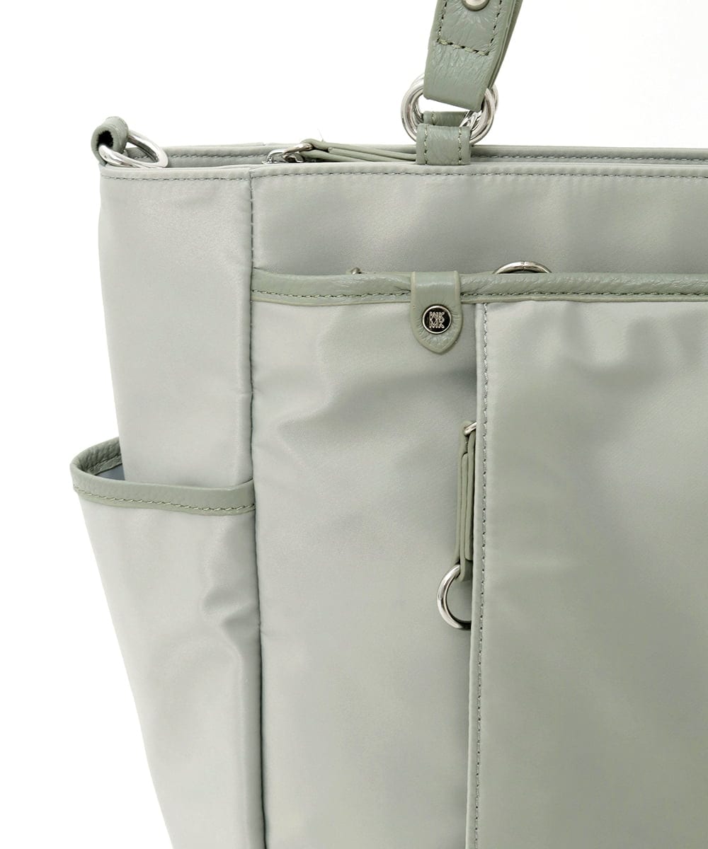 BPRGD84190 MK MICHEL KLEIN BAG(MK ミッシェルクラン バッグ) [2WAY/A4収納可]多機能ポケットナイロントートバッグ グリーン