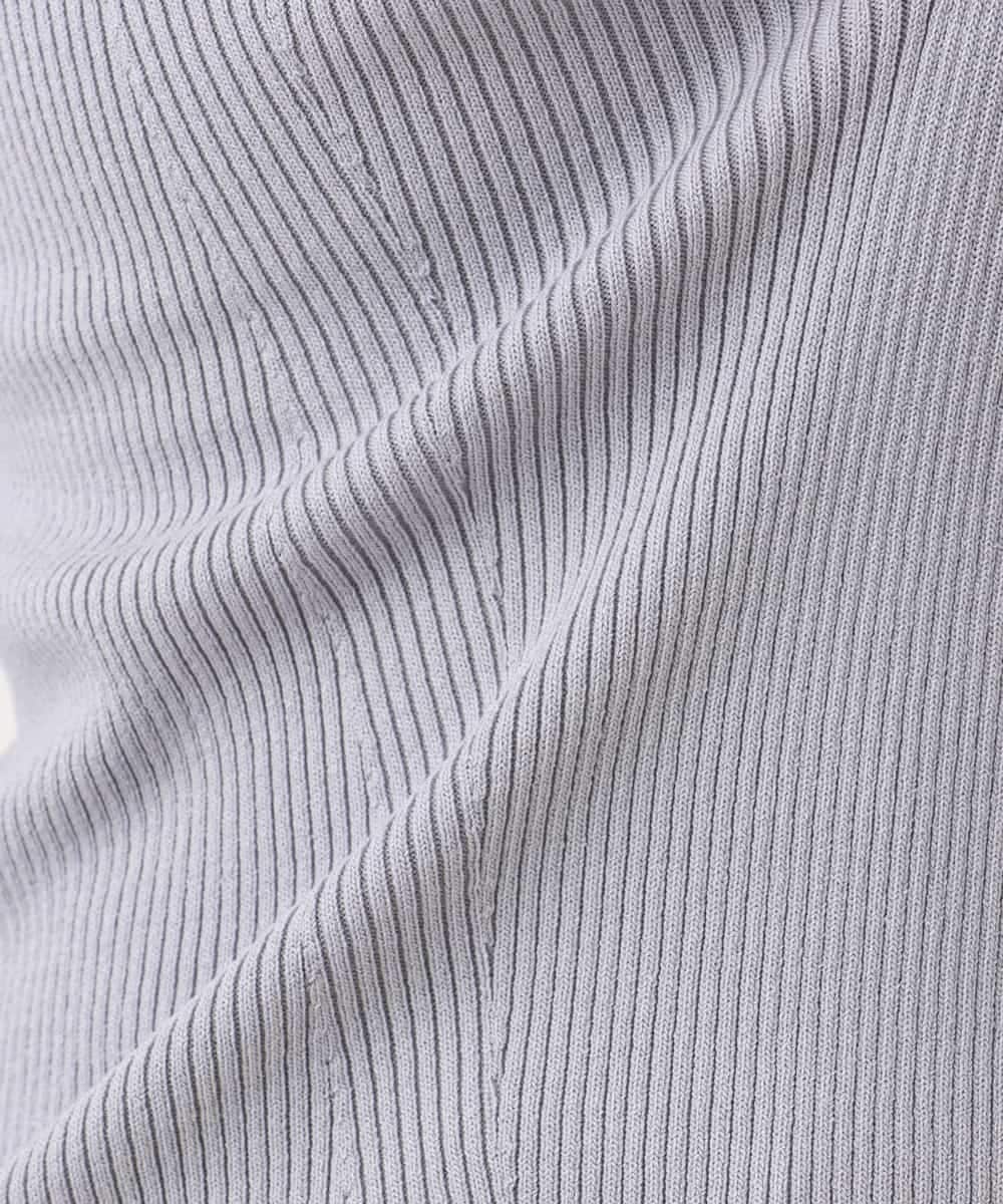 F1FJD31130 MK MICHEL KLEIN(小さいサイズ)(メゾン ドゥ サンク) 【小さいサイズ】[洗える]袖レースデザインリブニット グレー