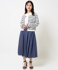 F1SGA31160 MK MICHEL KLEIN(小さいサイズ)(メゾン ドゥ サンク) 【小さいサイズ】ミラノリブニットカーディガン/洗える グレージュ