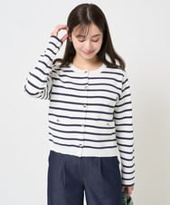 F1SGA31160 MK MICHEL KLEIN(小さいサイズ)(メゾン ドゥ サンク) 【小さいサイズ】ミラノリブニットカーディガン/洗える グレージュ