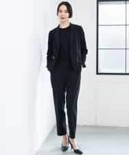 F6BAG04190 MICHEL KLEIN(小さいサイズ)(メゾン ドゥ サンク) 【小さいサイズ】フロントレースブラウス ベージュ