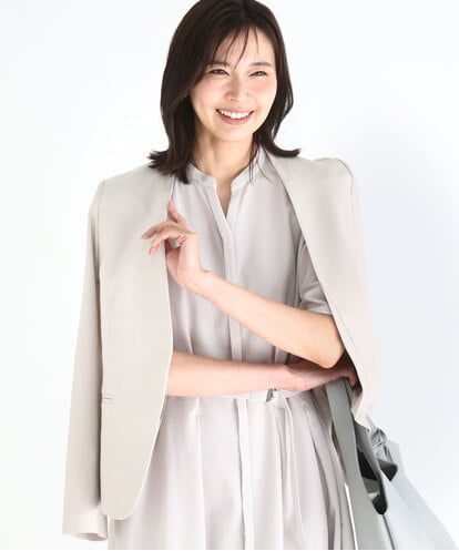 FKDGD33230 MK MICHEL KLEIN [イージーケア/洗える]ドライタッチストレッチ カラーレスジャケット