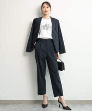 FKDGD33230 MK MICHEL KLEIN(MK ミッシェルクラン) [イージーケア/洗える]ドライタッチストレッチ カラーレスジャケット グレージュ