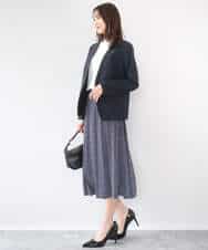 FKDGD33230 MK MICHEL KLEIN(MK ミッシェルクラン) [イージーケア/洗える]ドライタッチストレッチ カラーレスジャケット グレージュ