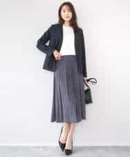 FKDGD33230 MK MICHEL KLEIN(MK ミッシェルクラン) [イージーケア/洗える]ドライタッチストレッチ カラーレスジャケット グレージュ