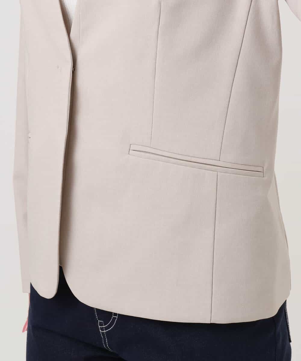 FKDGD33230 MK MICHEL KLEIN(MK ミッシェルクラン) [イージーケア/洗える]ドライタッチストレッチ カラーレスジャケット グレージュ