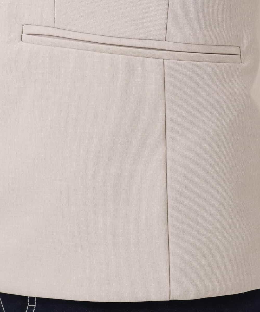 FKDGD33230 MK MICHEL KLEIN(MK ミッシェルクラン) [イージーケア/洗える]ドライタッチストレッチ カラーレスジャケット グレージュ