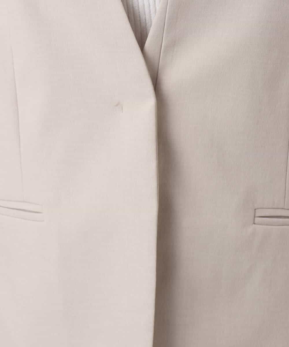 FKDGD33230 MK MICHEL KLEIN(MK ミッシェルクラン) [イージーケア/洗える]ドライタッチストレッチ カラーレスジャケット グレージュ