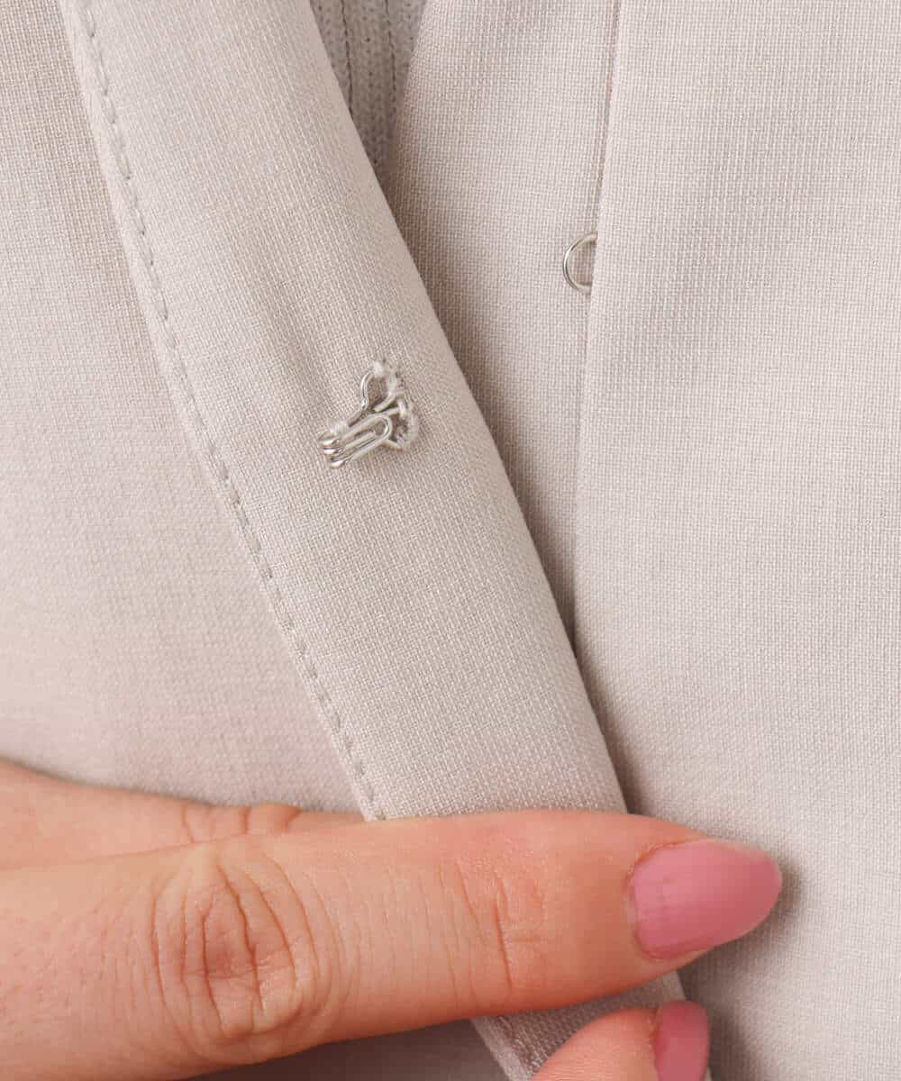 FKDGD33230 MK MICHEL KLEIN(MK ミッシェルクラン) [イージーケア/洗える]ドライタッチストレッチ カラーレスジャケット グレージュ