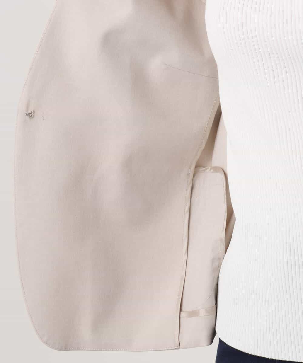 FKDGD33230 MK MICHEL KLEIN(MK ミッシェルクラン) [イージーケア/洗える]ドライタッチストレッチ カラーレスジャケット グレージュ