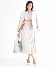 FKDGD33230 MK MICHEL KLEIN(MK ミッシェルクラン) [イージーケア/洗える]ドライタッチストレッチ カラーレスジャケット グレージュ