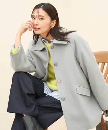 FKJAG60380 MK MICHEL KLEIN SUPER100sウール ステンカラーコート