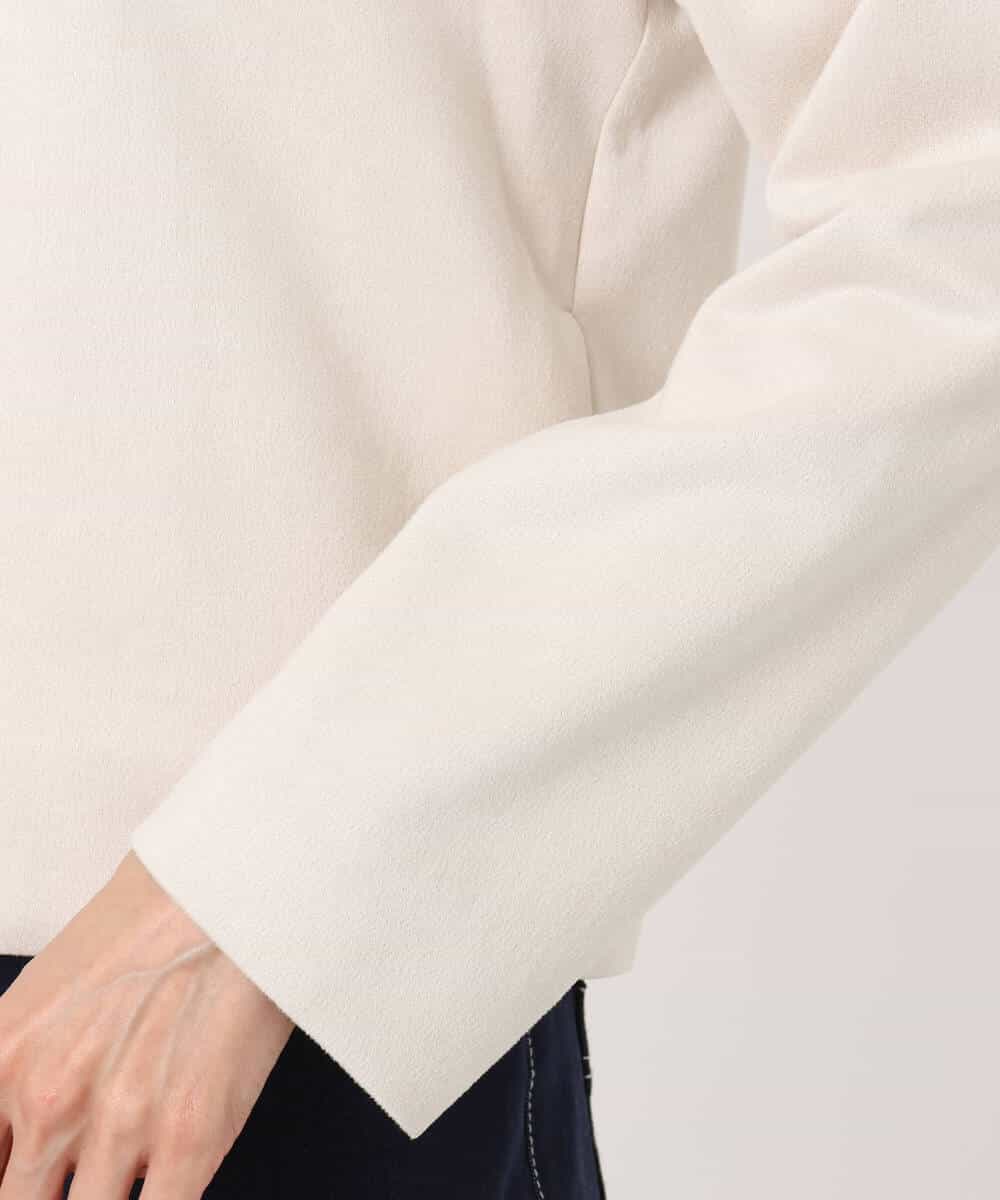 FKJFD21180 MK MICHEL KLEIN(MK ミッシェルクラン) [洗える]フェイクスウェード ドット釦ジャケット アイボリー