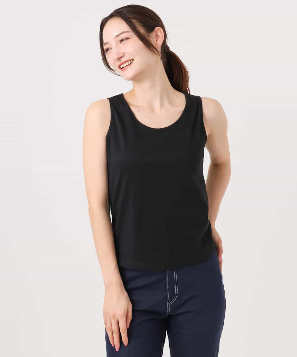 FKKGD32045 MK MICHEL KLEIN(MK ミッシェルクラン) [UVカット/洗える]ラメタンクトップ ブラウン