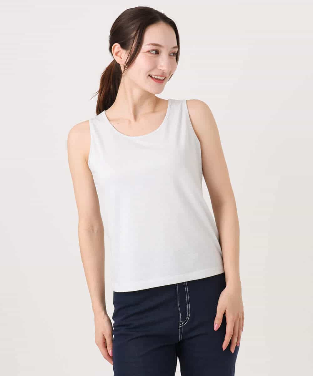 FKKGD32045 MK MICHEL KLEIN(MK ミッシェルクラン) [UVカット/洗える]ラメタンクトップ ブラウン