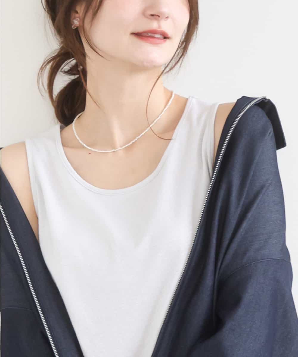 FKKGD32045 MK MICHEL KLEIN(MK ミッシェルクラン) [UVカット/洗える]ラメタンクトップ シルバー