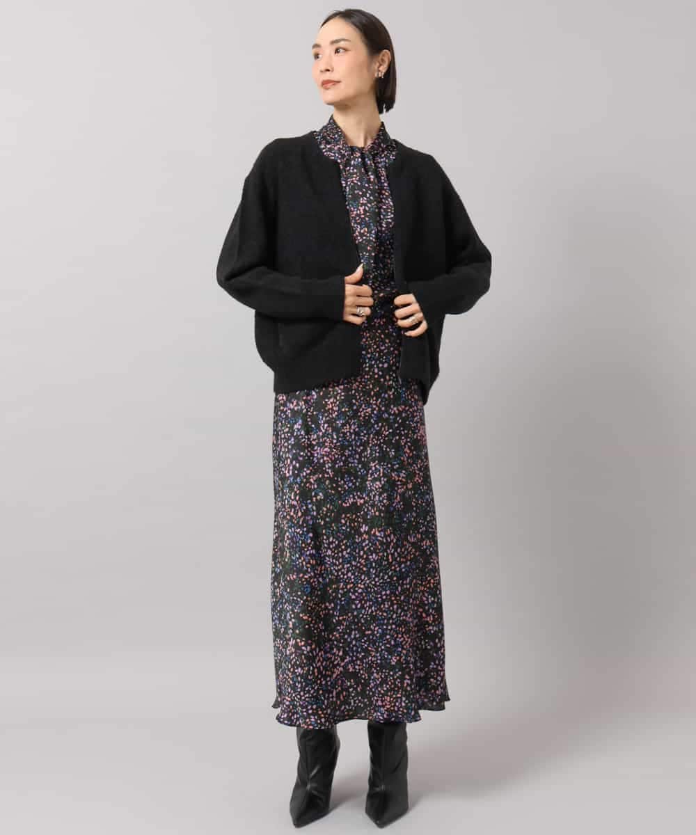 FMBAG44260 MICHEL KLEIN(ミッシェルクラン) [セットアップ対応]ドットプリントボウタイブラウス ブラック