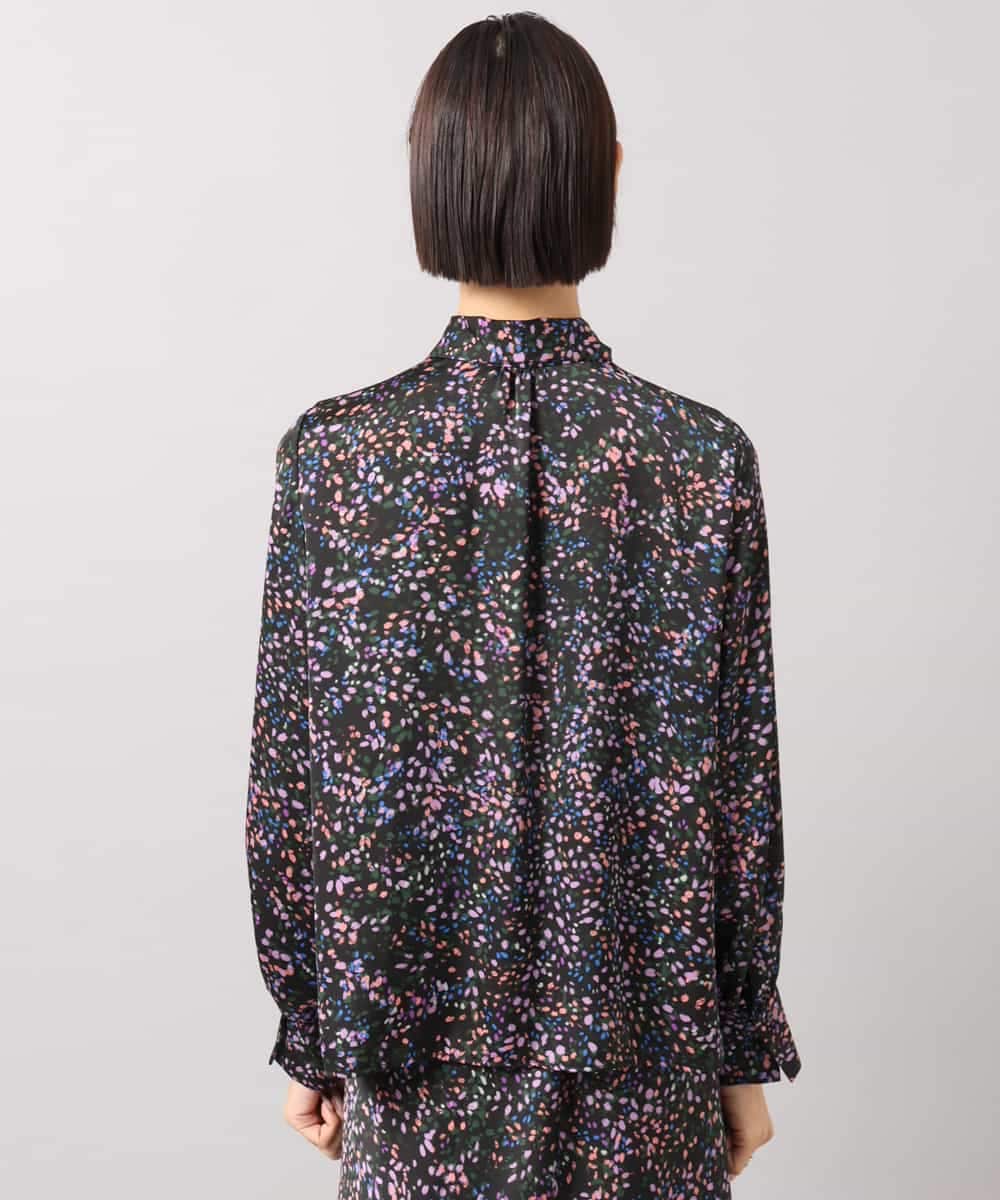 FMBAG44260 MICHEL KLEIN(ミッシェルクラン) [セットアップ対応]ドットプリントボウタイブラウス ブラック