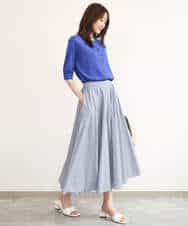FOSHD60130 MK MICHEL KLEIN(MK ミッシェルクラン) [UVカット/接触冷感/洗える]5分袖ニットカーディガン レモンイエロー
