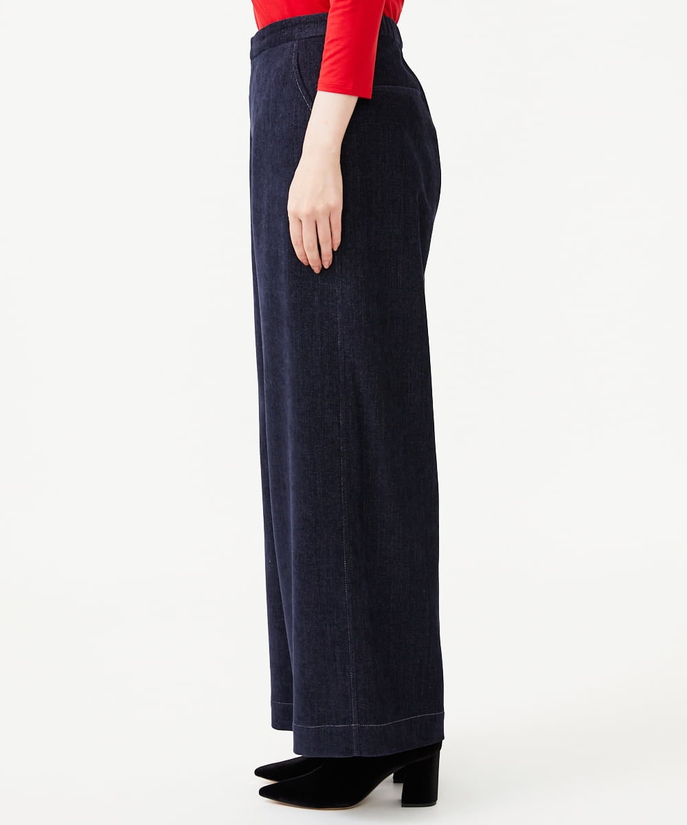 GBLAH35330 Sybilla(シビラ) モールデニムワイドパンツ ダークネイビー