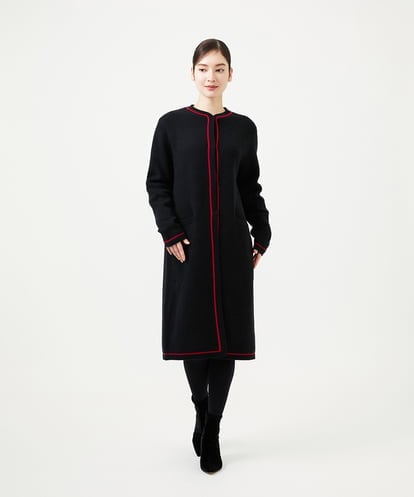 GBSWD01100 Sybilla 配色ラインニットコート