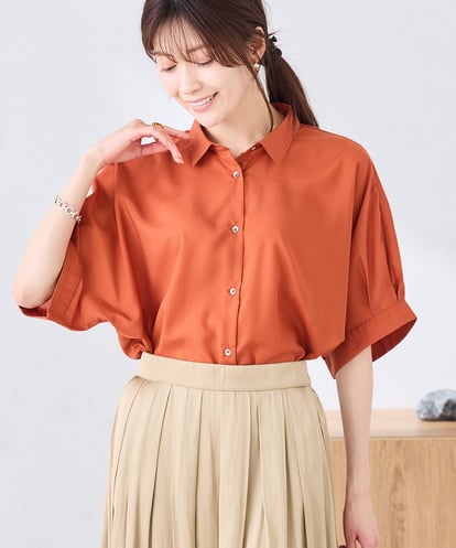 K2BHD10044 a.v.v 【接触冷感/洗える/イージーケア/毛玉になりにくい】シアータックシャツ