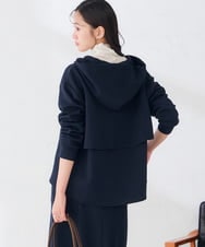 K2CKD09059 a.v.v(アー・ヴェ・ヴェ) バックフレア ダンボール ZIP パーカー ネイビー