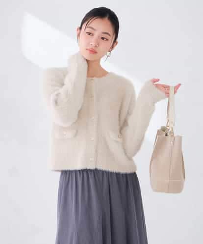 K2CLD17069 a.v.v ヘアリー ニット ジャケット カーディガン