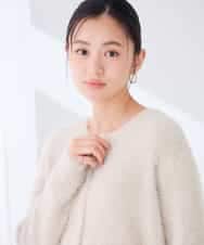 K2CLD17069 a.v.v(アー・ヴェ・ヴェ) ヘアリー ニット ジャケット カーディガン グレージュ