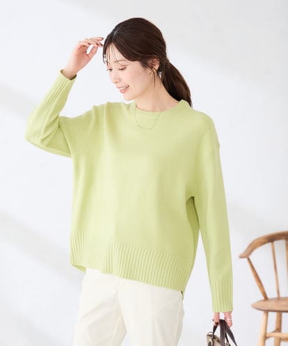 K2FKD45044 a.v.v バックスリット クルーネックニット 【洗える】