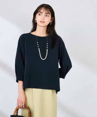 K2KFD18044 a.v.v 光沢リップル七分袖カットソー