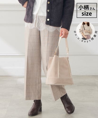 K3LJD10054  【低身長サイズ/n.n.days様ご紹介】ラク魅せスッキリストレートパンツ［支持率NO.1/イージーケア/洗える］