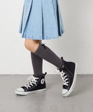 KGLGD12007 a.v.v KIDS(アー・ヴェ・ヴェ) 【19-21/22-24cm】バックリボンハイソックス グレー