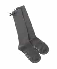 KGLGD12007 a.v.v KIDS(アー・ヴェ・ヴェ) 【19-21/22-24cm】バックリボンハイソックス グレー