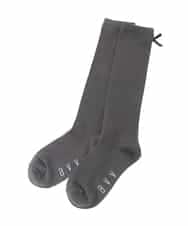 KGLGD12007 a.v.v KIDS(アー・ヴェ・ヴェ) 【19-21/22-24cm】バックリボンハイソックス グレー