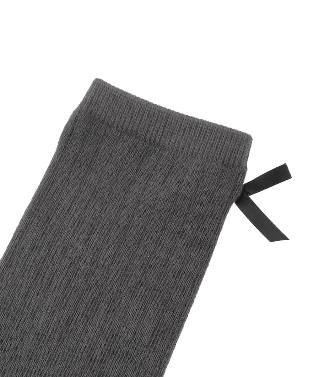 KGLGD12007 a.v.v KIDS(アー・ヴェ・ヴェ) 【19-21/22-24cm】バックリボンハイソックス グレー