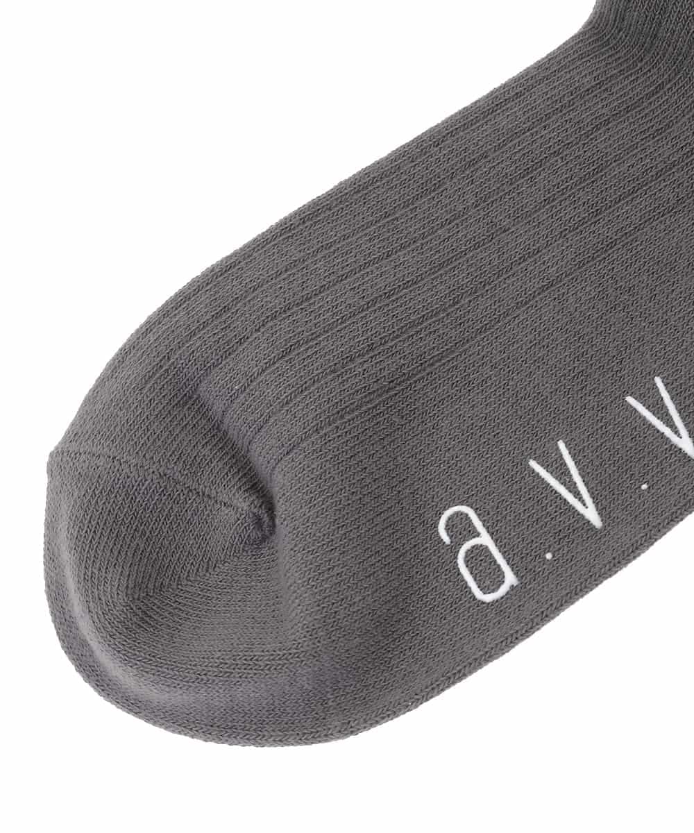 KGLGD12007 a.v.v KIDS(アー・ヴェ・ヴェ) 【19-21/22-24cm】バックリボンハイソックス グレー