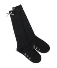 KGLGD12007 a.v.v KIDS(アー・ヴェ・ヴェ) 【19-21/22-24cm】バックリボンハイソックス ブラック