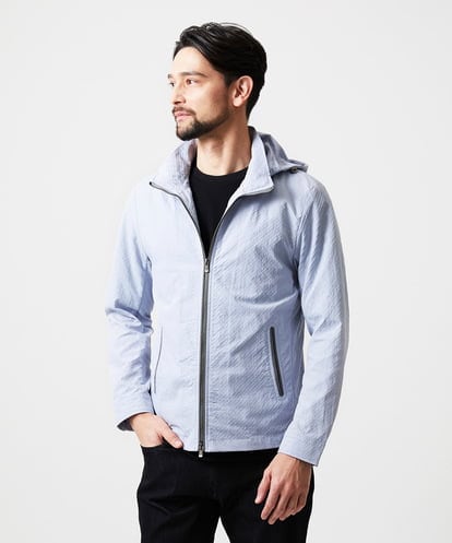 MNJGD55430 MICHEL KLEIN HOMME フード付きスタンドカラーブルゾン