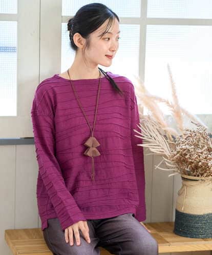 NGKAH41210 GIANNI LO GIUDICE [日本製]リップルジャガードプルオーバー