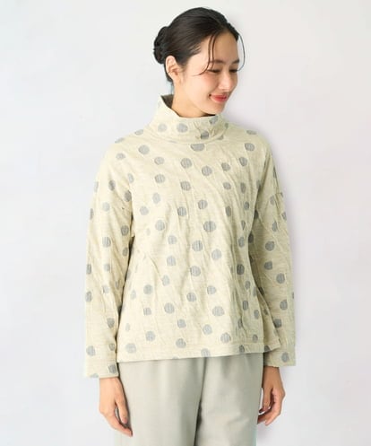 NGKAH43180 GIANNI LO GIUDICE [洗える・日本製]接結メランジドットジャガードプルオーバー