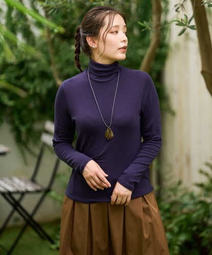 NGKAI28110 GIANNI LO GIUDICE [洗える]テンセルウールフライスカットソー